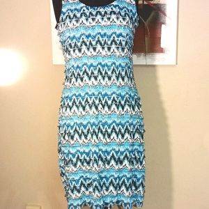 Super fun retro blue tank dress